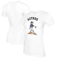 Women's Tiny Turnip White Houston Astros Clemente T-Shirt