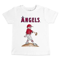 Preschool & Toddler Tiny Turnip White Los Angeles Angels Clemente T-Shirt