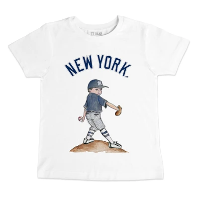 Preschool & Toddler Tiny Turnip White New York Yankees Clemente T-Shirt