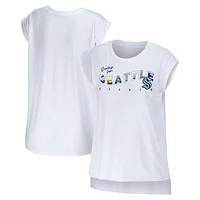 Women's WEAR by Erin Andrews White Seattle Kraken Greetings From Muscle T-Shirt