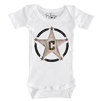 Infant Tiny Turnip White Cleveland Guardians Military Star Bodysuit