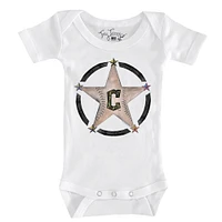 Infant Tiny Turnip White Cleveland Guardians Military Star Bodysuit