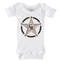 Infant Tiny Turnip White Colorado Rockies Military Star Bodysuit
