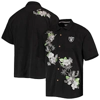 Men's Tommy Bahama Black Las Vegas Raiders Azule Oasis Button-Up Shirt