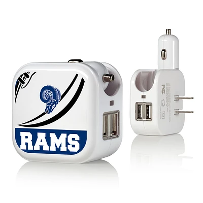 Los Angeles Rams 2-in-1 Pastime Design USB Charger