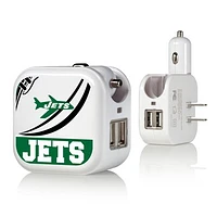New York Jets 2-in-1 Pastime Design USB Charger