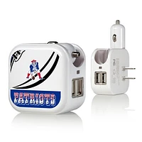 New England Patriots 2-in-1 Pastime Design USB Charger