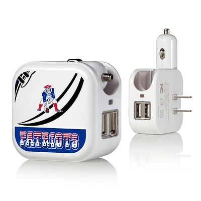 New England Patriots 2-in-1 Pastime Design USB Charger
