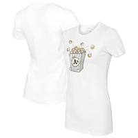 Women's Tiny Turnip White Athletics Popcorn T-Shirt