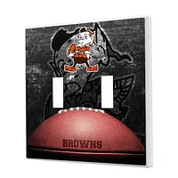 Cleveland Browns Legendary Design Double Toggle Lightswitch Plate