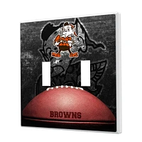Cleveland Browns Legendary Design Double Toggle Lightswitch Plate