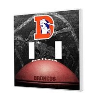 Denver Broncos Legendary Design Double Toggle Lightswitch Plate