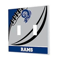 Los Angeles Rams Passtime Design Double Toggle Lightswitch Plate