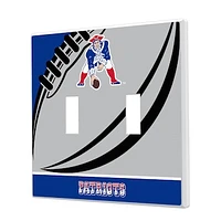 New England Patriots Passtime Design Double Toggle Lightswitch Plate