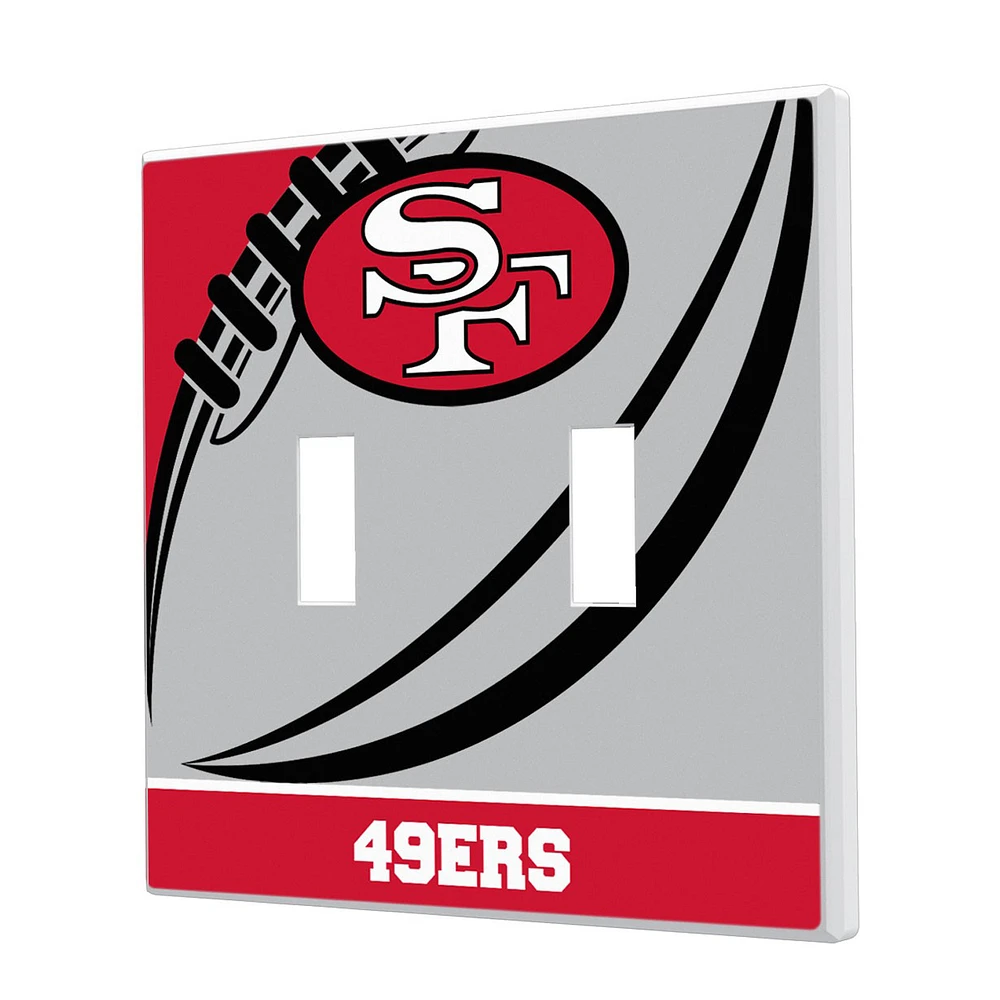 San Francisco 49ers Passtime Design Double Toggle Lightswitch Plate