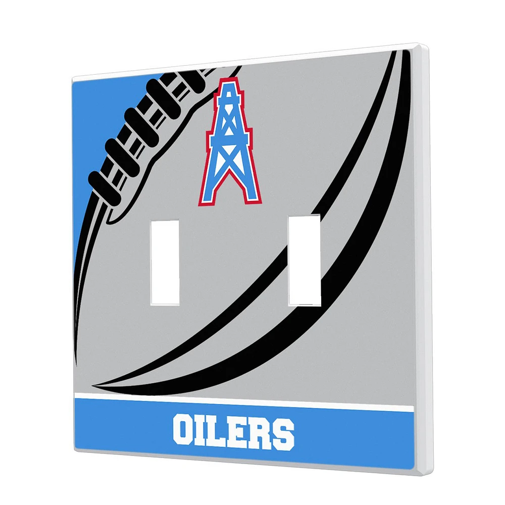 Houston Oilers Passtime Design Double Toggle Lightswitch Plate