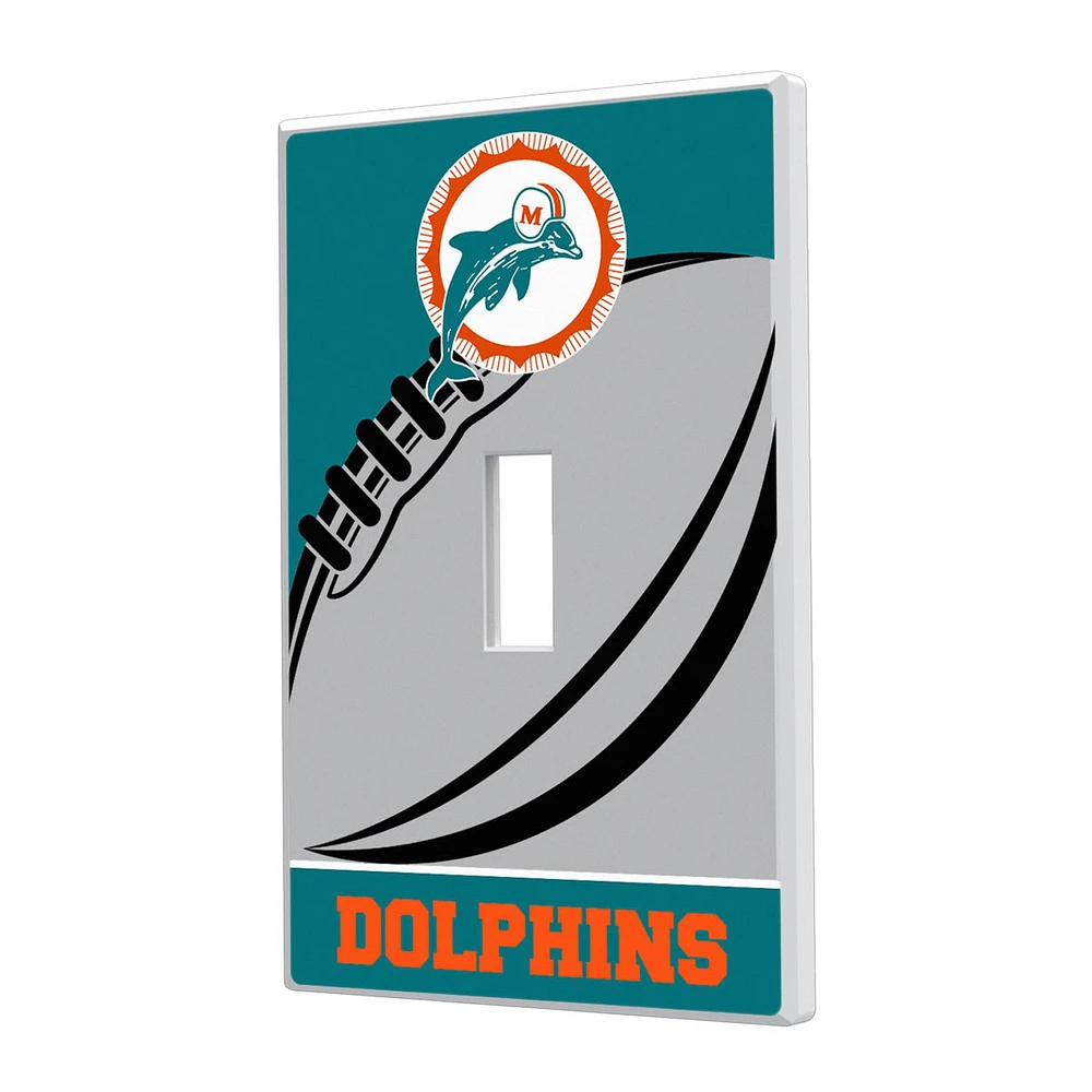 Miami Dolphins Passtime Design Single Toggle Lightswitch Plate