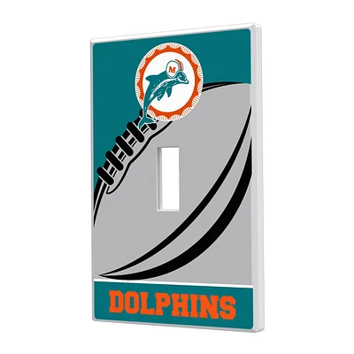 Miami Dolphins Passtime Design Single Toggle Lightswitch Plate