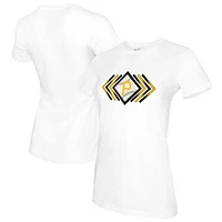 Women's Tiny Turnip White Pittsburgh Pirates Prism Arrows T-Shirt