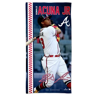 WinCraft Ronald Acuna Jr. Atlanta Braves 30" x 60" Spectra Player Beach Towel