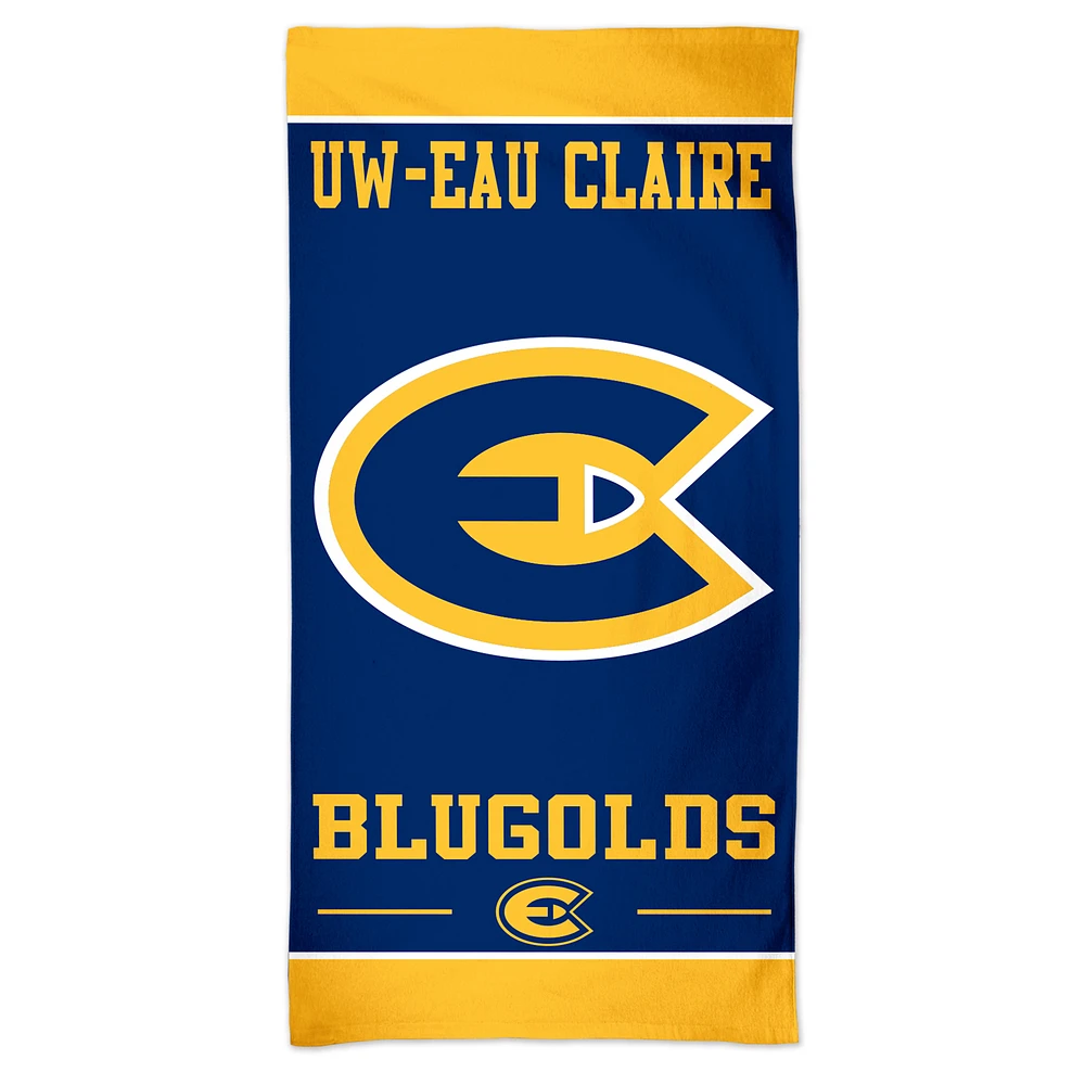 WinCraft Wisconsin Eau Claire Blugolds 30'' x 60'' Primary Logo Spectra Beach Towel