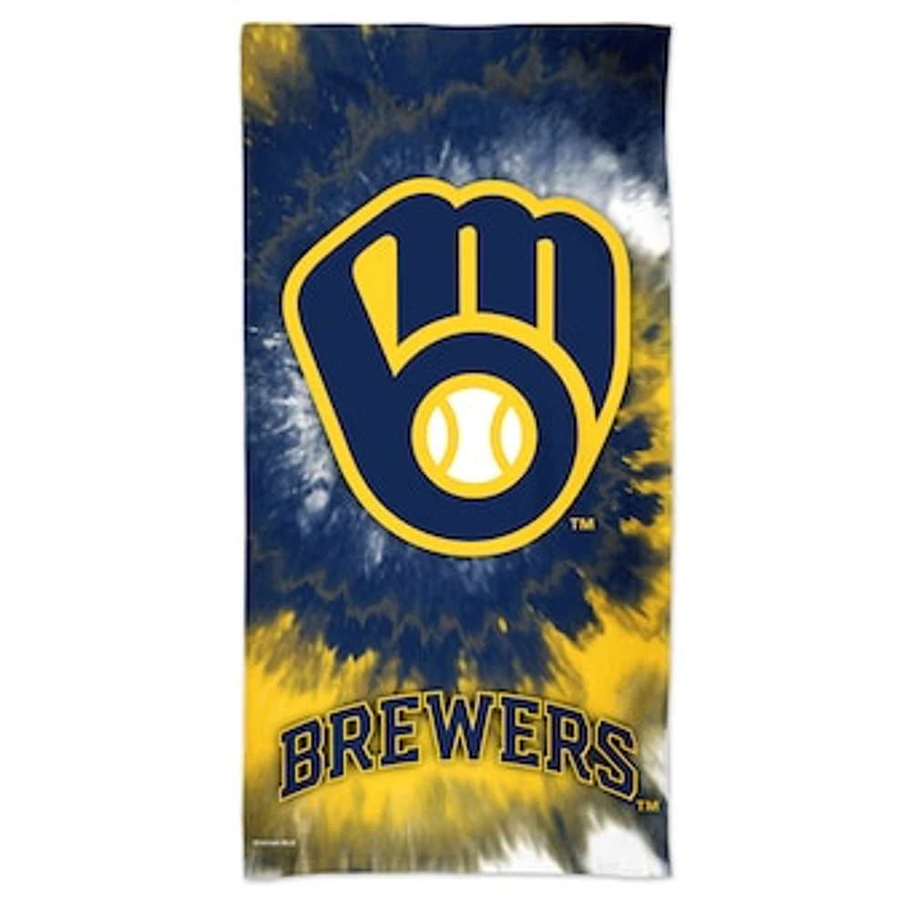 WinCraft Milwaukee Brewers 60'' x 30'' Tie-Dye Spectra Beach Towel