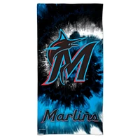 WinCraft Miami Marlins 60'' x 30'' Tie-Dye Spectra Beach Towel