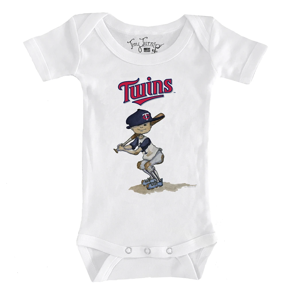 Infant Tiny Turnip White Minnesota Twins Slugger Bodysuit
