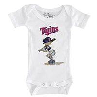 Infant Tiny Turnip White Minnesota Twins Slugger Bodysuit