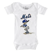 Infant Tiny Turnip White New York Mets Slugger Bodysuit