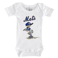 Infant Tiny Turnip White New York Mets Slugger Bodysuit