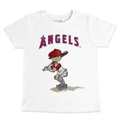 Infant Tiny Turnip White Los Angeles Angels Slugger T-Shirt