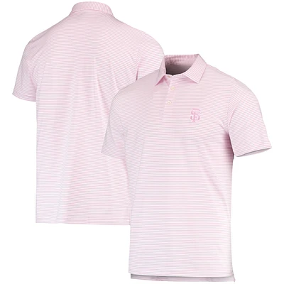 Men's Vineyard Vines Pink/White San Francisco Giants Bradley Stripe Polo