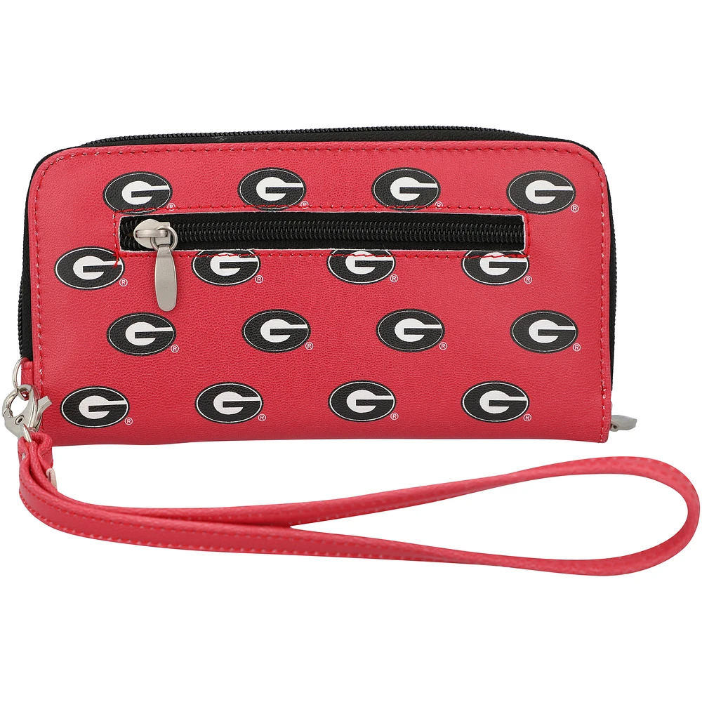 Women's Georgia Bulldogs Zip-Around Wristlet Wallet