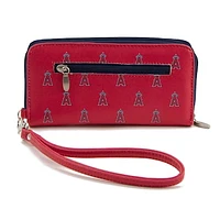 Women's Los Angeles Angels Zip-Around Wristlet Wallet