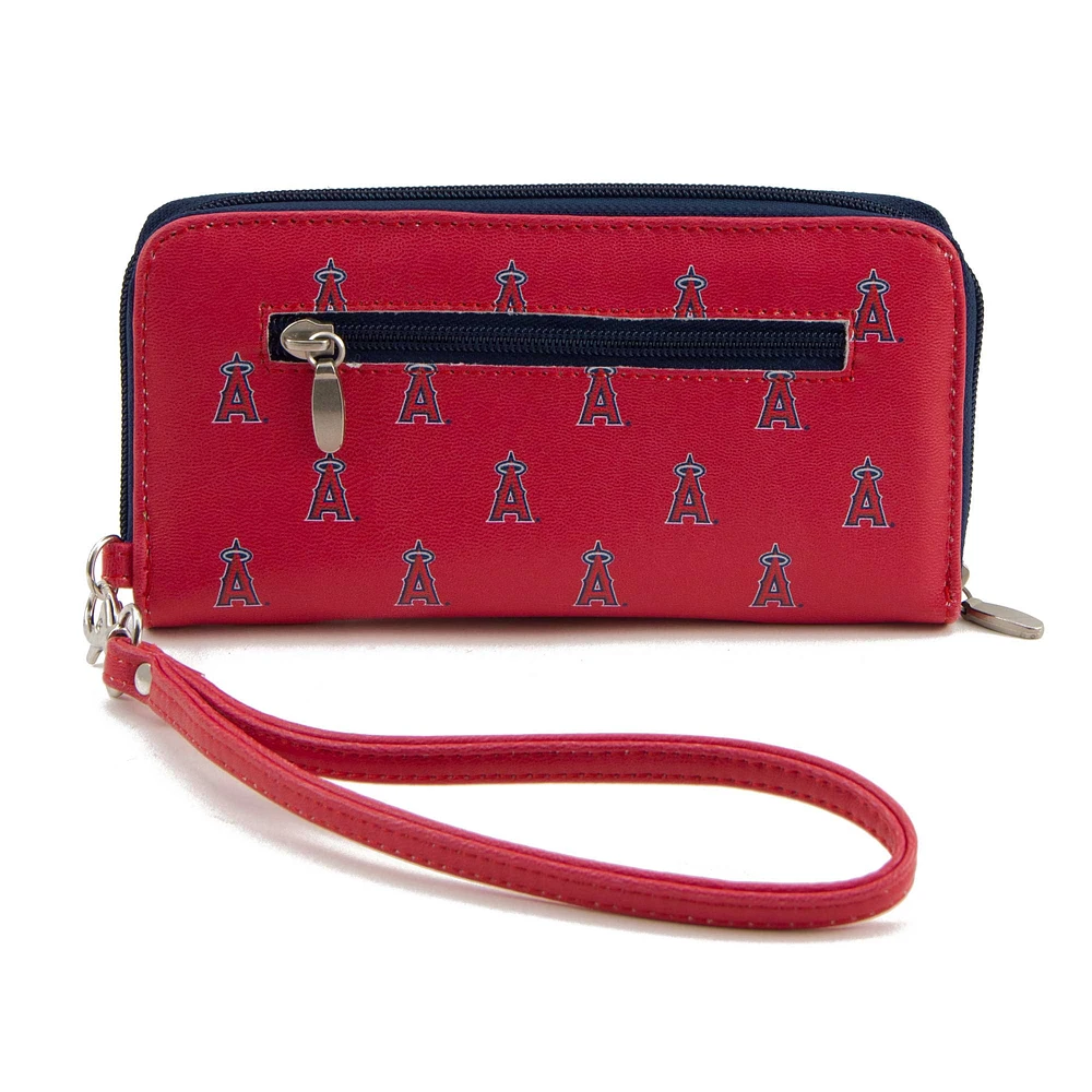 Women's Los Angeles Angels Zip-Around Wristlet Wallet