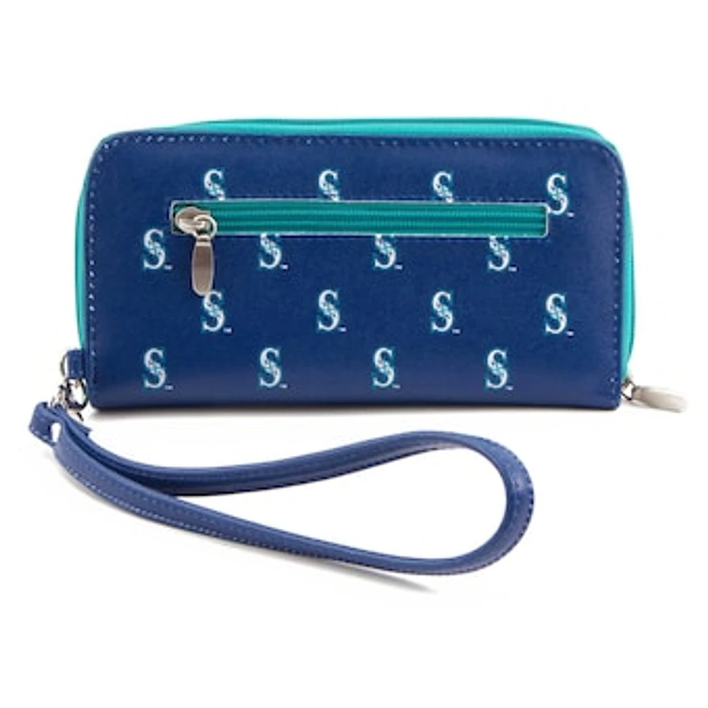 Women's Seattle Mariners Zip-Around Wristlet Wallet