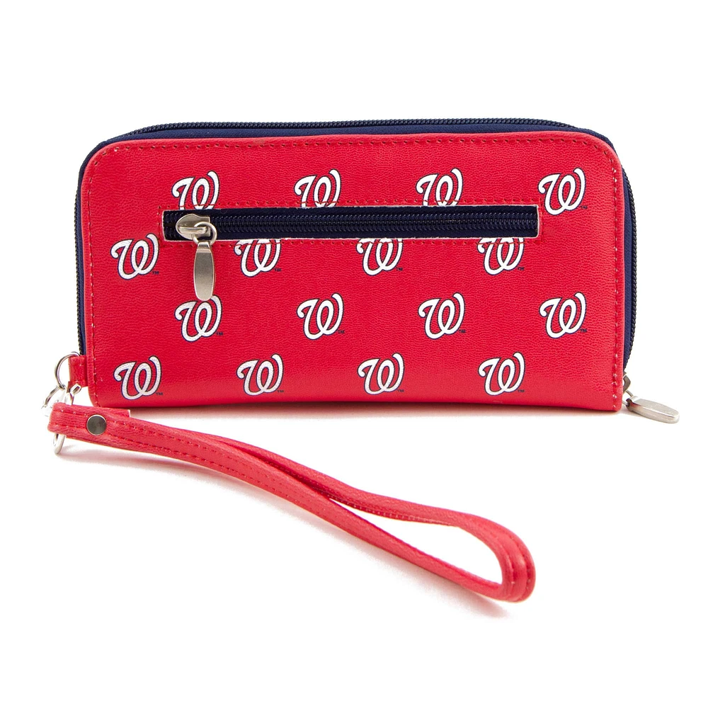 Women's Washington Nationals Zip-Around Wristlet Wallet