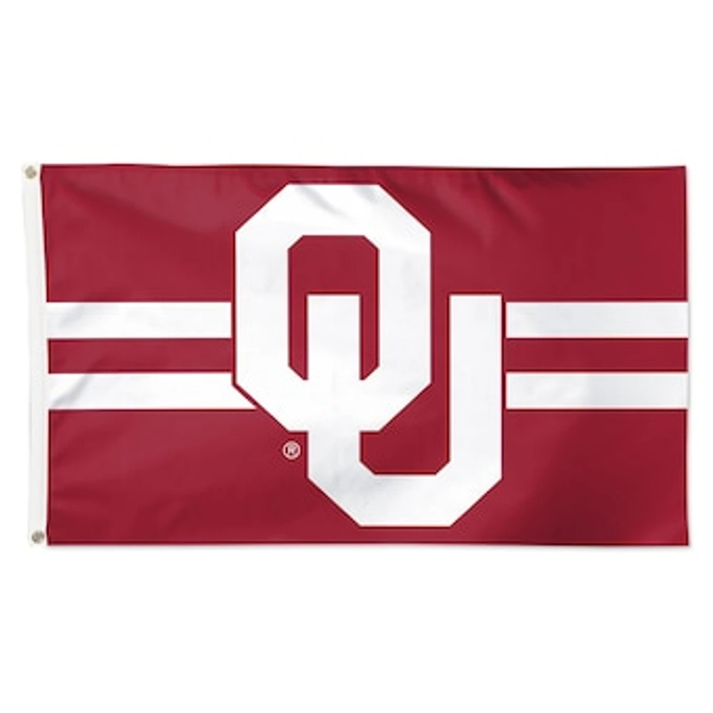 WinCraft Oklahoma Sooners 3' x 5' Horizontal Stripe Deluxe Single-Sided Flag