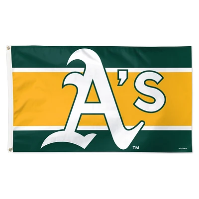 WinCraft Oakland Athletics 3' x 5' Horizontal Stripe Deluxe Single-Sided Flag