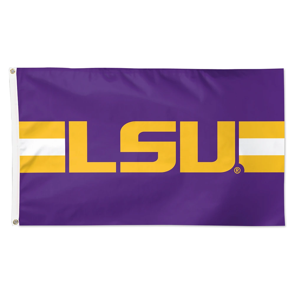 WinCraft LSU Tigers 3' x 5' Horizontal Stripe Deluxe Single-Sided Flag