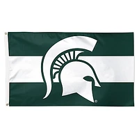 WinCraft Michigan State Spartans 3' x 5' Horizontal Stripe Deluxe Single-Sided Flag