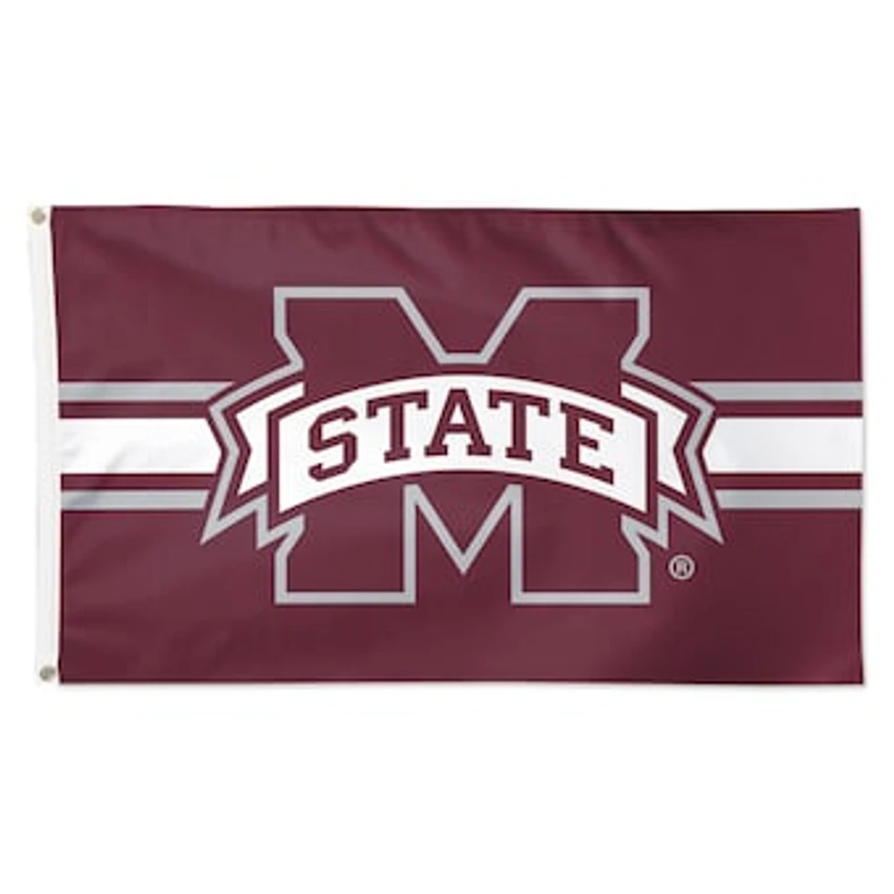 WinCraft Mississippi State Bulldogs 3' x 5' Horizontal Stripe Deluxe Single-Sided Flag