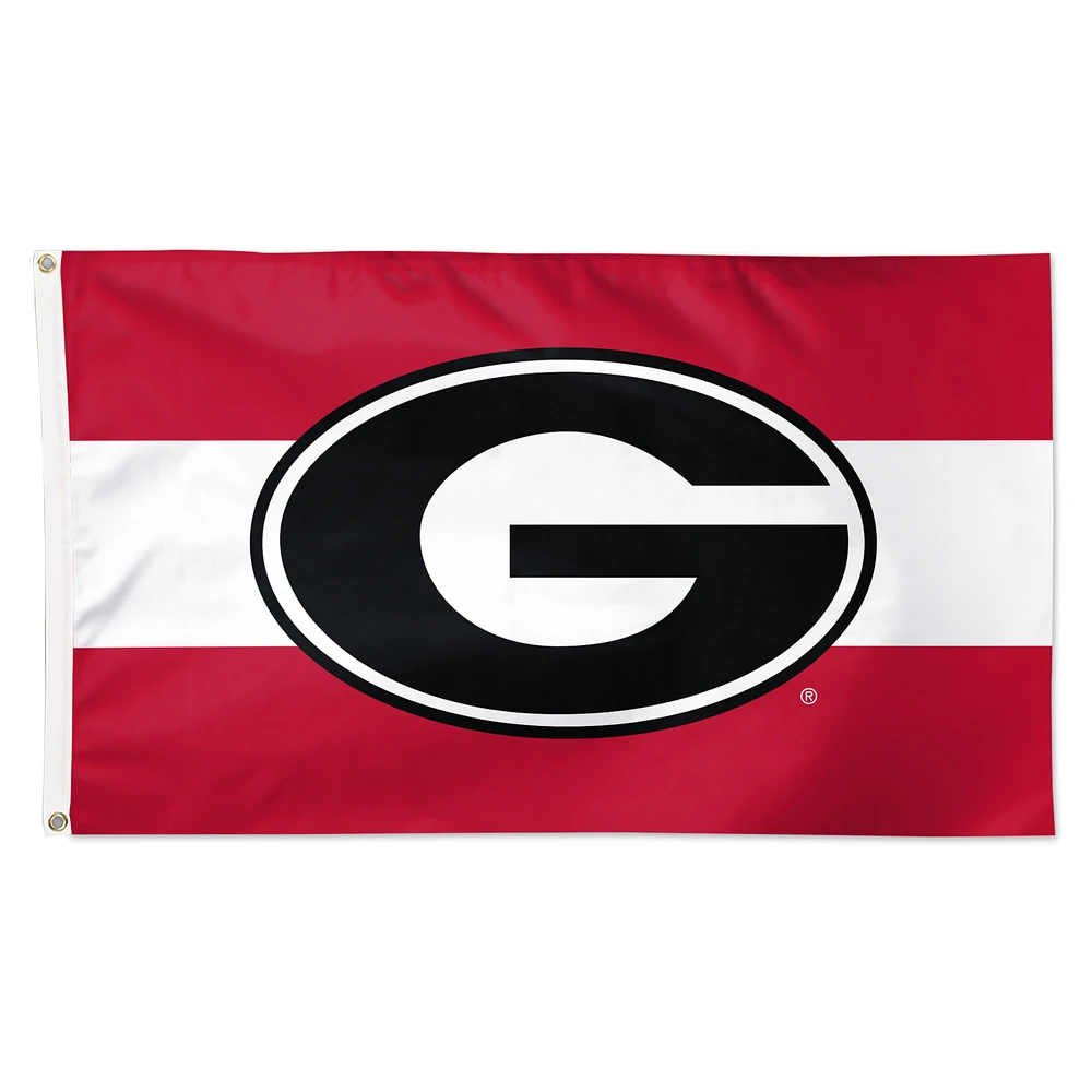 WinCraft Georgia Bulldogs 3' x 5' Horizontal Stripe Deluxe Single-Sided Flag