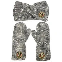 Women's ZooZatz Gray Atlanta United FC Marled Headband and Mittens Set