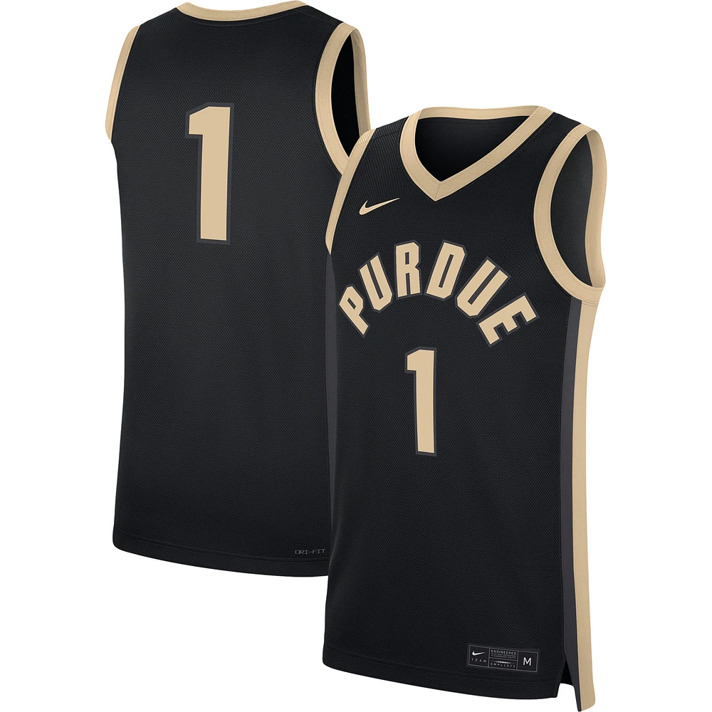 Men's Nike #1 Black Purdue Boilermakers Replica Jersey