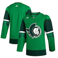Men's adidas Kelly Green Ottawa Senators St. Patrick's Day - Authentic Blank Jersey