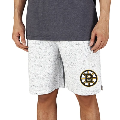 Men's Concepts Sport White/Charcoal Boston Bruins Throttle Knit Jam Shorts