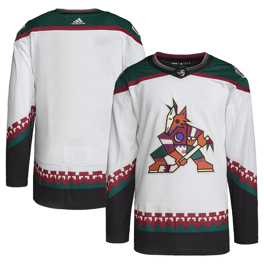 Men's adidas White Arizona Coyotes Away - Primegreen Authentic Jersey