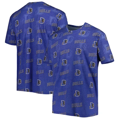 Men's Royal Durham Bulls Allover Print Crafted T-Shirt